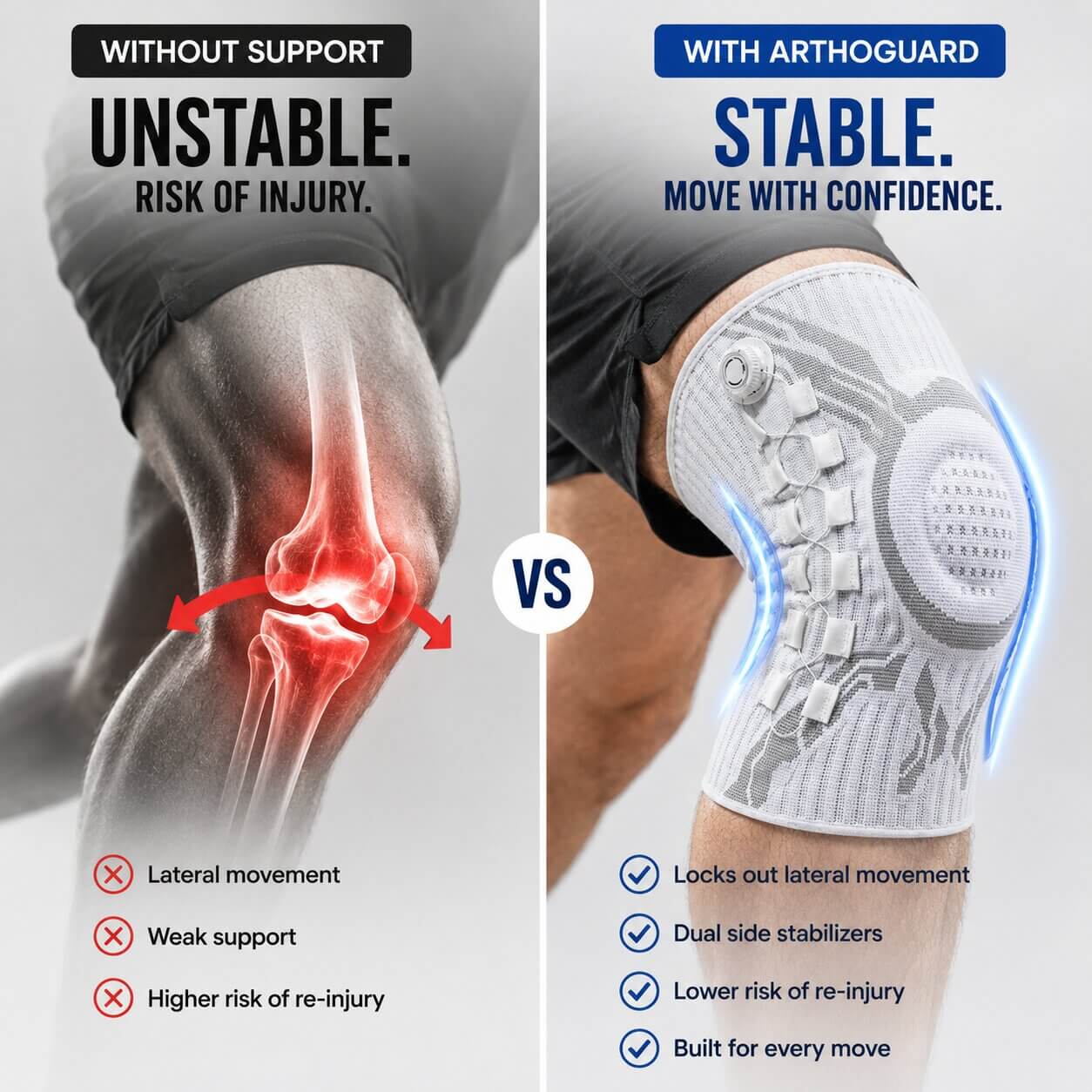 ARTHOGUARD Pro SmartDial™ Adjustable Knee Support