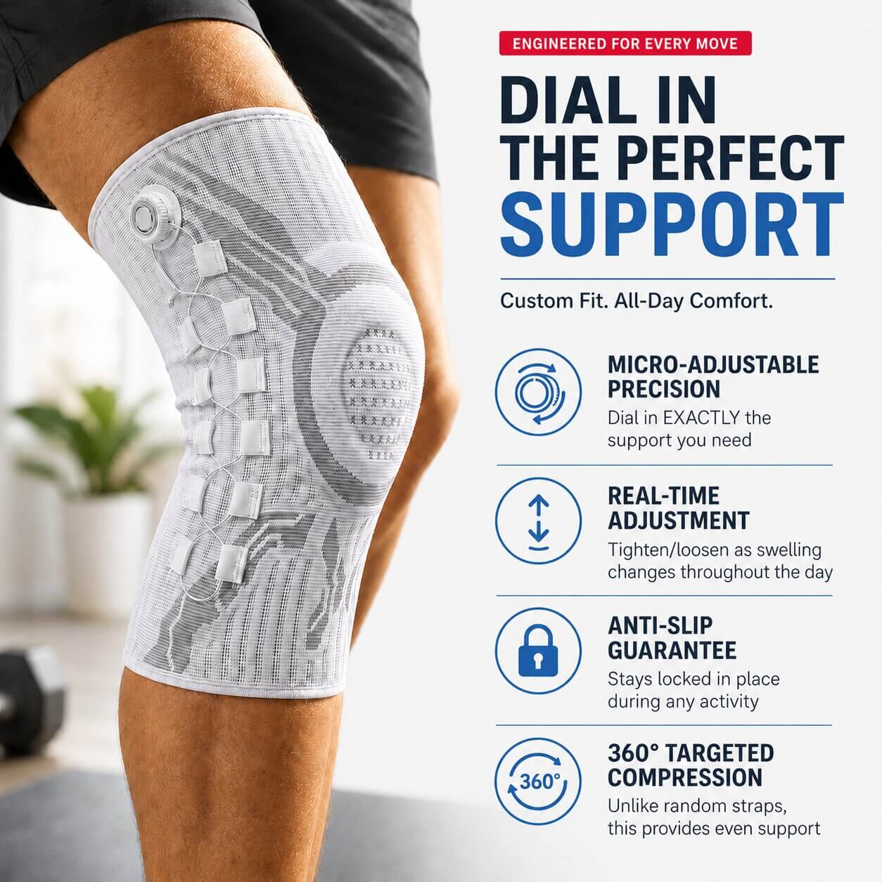 ARTHOGUARD Pro SmartDial™ Adjustable Knee Support